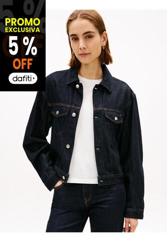 Chaqueta Azul Denim De Color Oscuro Tommy Hilfiger Tommy Hilfiger