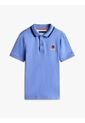 Polo Azul De Punto Interlock Con Escudo TH Tommy Hilfiger de Tommy Hilfiger