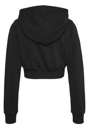 Saco Con Gorro Cropped Con Estampado Del Logo Mujer Negro Tommy Jeans