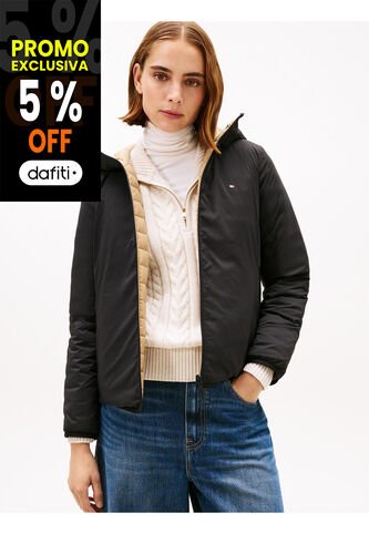 Chaqueta Negra Ligera Con Logo Tommy Hilfiger Tommy Hilfiger