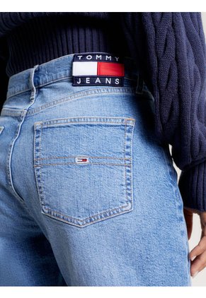 Jeans Azul Harper Rectos Y Tobilleros Con Talle Alto Y Bajo Con Abertura Tommy Jeans