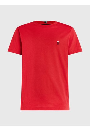 Camiseta Con Monograma Th Bordado Hombre Rojo Tommy Hilfiger