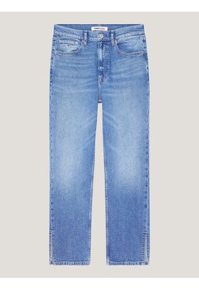 Jeans Azul Harper Rectos Y Tobilleros Con Talle Alto Y Bajo Con Abertura Tommy Jeans