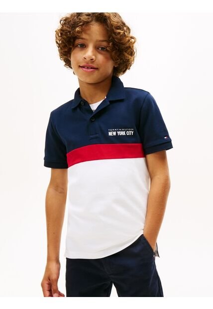 Polo Multicolor De Piqué Color Block De Corte Regular Tommy Hilfiger