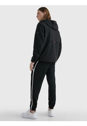 Chaqueta Th Protect Con Gorro Y Cierre Hombre Negro Tommy Hilfiger