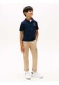 Polo Azul De Punto Interlock Con Escudo TH Tommy Hilfiger de Tommy Hilfiger