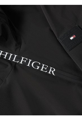 Chaqueta Th Protect Con Gorro Y Cierre Hombre Negro Tommy Hilfiger