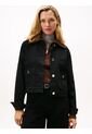 Chaqueta Negra Denim Negra Con Logo  Tommy Hilfiger de Tommy Hilfiger