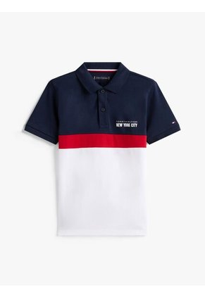 Polo Multicolor De Piqué Color Block De Corte Regular Tommy Hilfiger