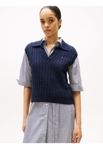 Polo Multicolor De Punto Trenzado Sin Mangas Tommy Hilfiger Tommy Hilfiger