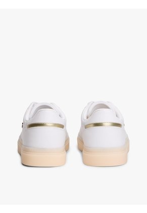 Tenis Blanco De Cuero Con Monograma TH Tommy Hilfiger