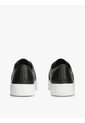 Tenis Negro De Cuero Granulada Con Plataforma Y Logo Tommy Hilfiger de Tommy Hilfiger