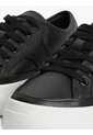 Tenis Negro De Cuero Granulada Con Plataforma Y Logo Tommy Hilfiger de Tommy Hilfiger