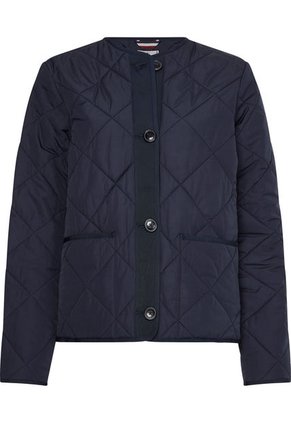 Chaqueta Acolchada Corta Sin Cuello Mujer Azul Tommy Hilfiger