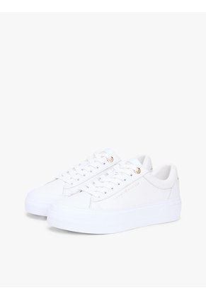 Tenis Blanco Con Plataforma Tommy Hilfiger