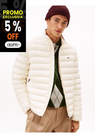 Chaqueta Blanca Plegable Repelente Al Agua Tommy Hilfiger Tommy Hilfiger