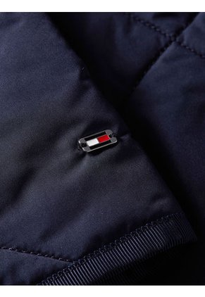 Chaqueta Acolchada Corta Sin Cuello Mujer Azul Tommy Hilfiger