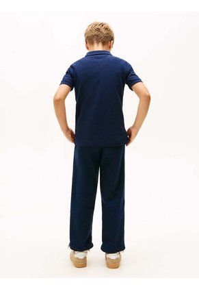 Polo Azul Con Bandera Bordada En El Pecho Tommy Hilfiger