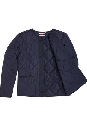 Chaqueta Acolchada Corta Sin Cuello Mujer Azul Tommy Hilfiger