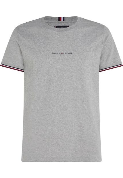 Camiseta Gris De Punto Con Corte Slim Tommy Hilfiger