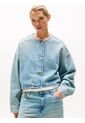 Chaqueta Celeste Denim Corta Oversize Tommy Hilfiger de Tommy Hilfiger