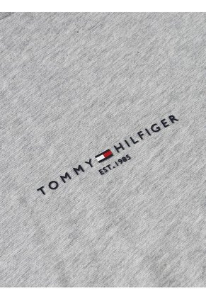 Camiseta Gris De Punto Con Corte Slim Tommy Hilfiger