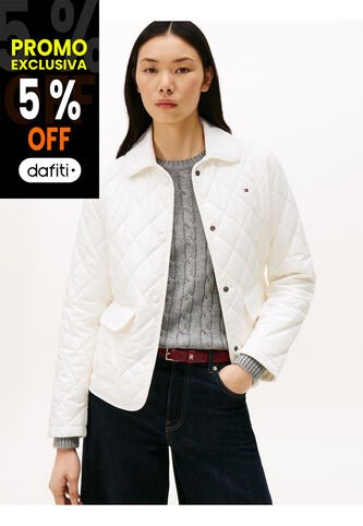 Chaqueta Blanca Acolchada Con Logo Tommy Hilfiger Tommy Hilfiger