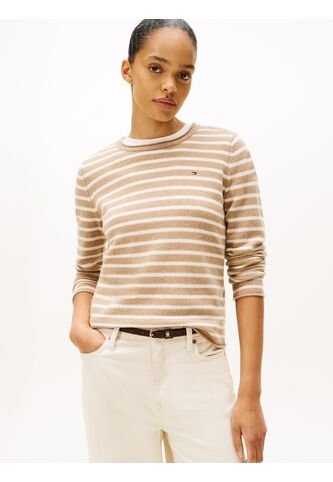 Saco Beige De Lana Con Cuello Redondo Tommy Hilfiger Tommy Hilfiger