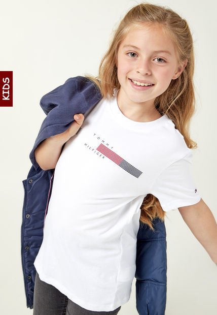 Camiseta Blanco-Azul Navy-Rojo Tommy Hilfiger Kids