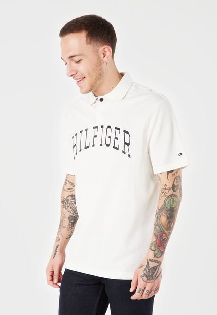 Polo Blanco-Azul Tommy Hilfiger