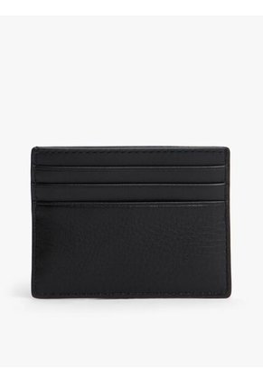 Tarjetero Negro De Cuero De Estilo Casual Tommy Hilfiger