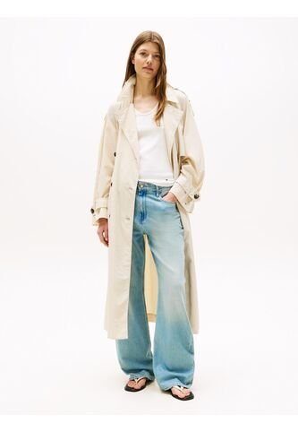 Gabardina Beige Ligera De Corte Oversize Tommy Hilfiger Tommy Hilfiger