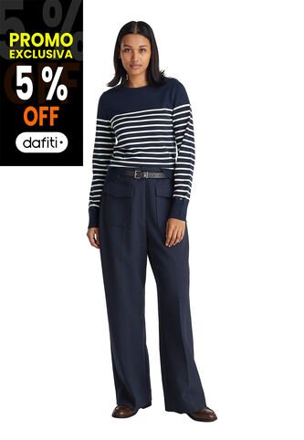 Saco Azul Oscuro De Cuello Redondo Con Botones Dorados Tommy Hilfiger Tommy Hilfiger