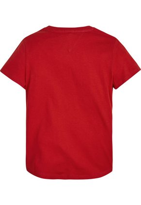 Camiseta Niña Essential De Algodón Orgánico Rojo Tommy Hilfiger