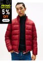 Chaqueta Roja De Cuello Alto Acolchada Con Logo Tommy Hilfiger de Tommy Hilfiger