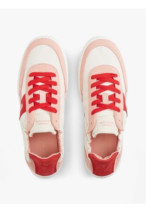 Tenis Rojo Deportivas De Ante Con Elástico Trasero Tommy Hilfiger