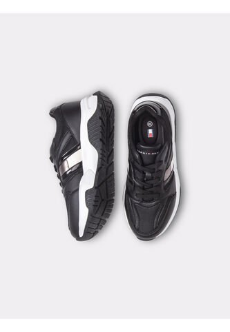 Tenis Negro Con Diseño De Tommy Hilfiger Lateral Tommy Hilfiger Tommy Hilfiger