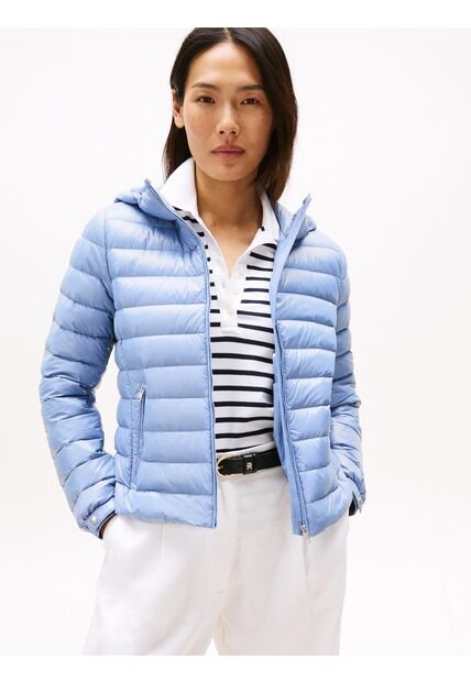 Chaqueta Azul Con Capota Acolchada De Corte Regular Tommy Hilfiger