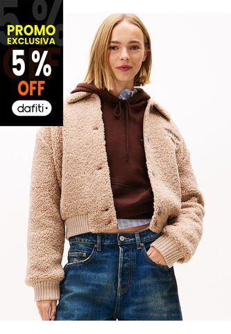 Chaqueta Café Bomber Con Logo Tommy Jeans Tommy Hilfiger