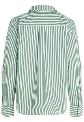 Camisa A Rayas De Corte Regular Mujer Verde Tommy Hilfiger