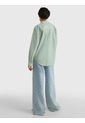Camisa A Rayas De Corte Regular Mujer Verde Tommy Hilfiger de Tommy Hilfiger