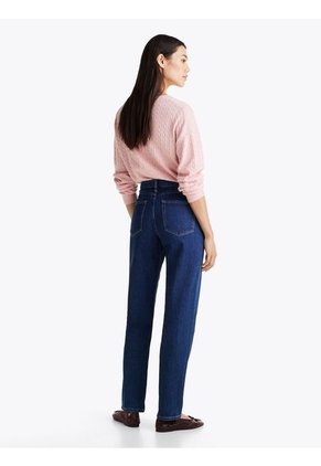 Jeans Azul Oscuro De Pierna Recta Con Talle Medio Tommy Hilfiger