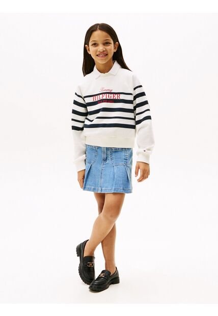 Saco Blanco Con Logo Bordado Tommy Hilfiger