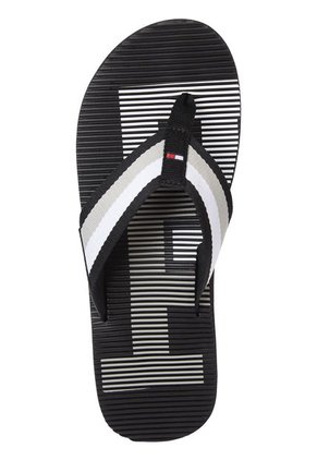 Sandalias Con Logo Bordado Hombre Negro Tommy Hilfiger