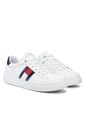 Tenis Blanco De Corte Bajo Con Cordones Tommy Hilfiger de Tommy Hilfiger