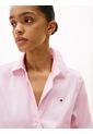 Camisa Rosa De Popelín De Corte Regular Tommy Hilfiger de Tommy Hilfiger