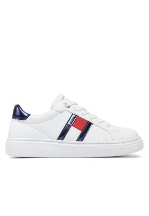 Tenis Blanco De Corte Bajo Con Cordones Tommy Hilfiger