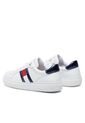 Tenis Blanco De Corte Bajo Con Cordones Tommy Hilfiger de Tommy Hilfiger