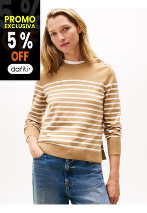 Saco Beige Con Botones Dorados Tommy Hilfiger