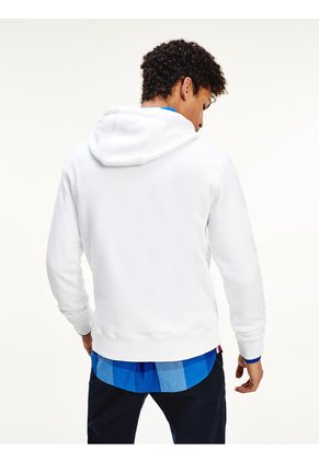 Suéter Blanco Con Gorro Y Logo Bordado Tommy Hilfiger